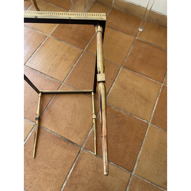 Coffee Table in Brass with Black Glass Top, 1930s For Sale - Image 16 of 18