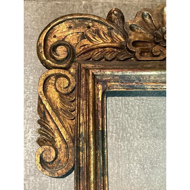 Vintage Spanish Carved Wood Gilt Frame For Sale In West Palm - Image 6 of 12