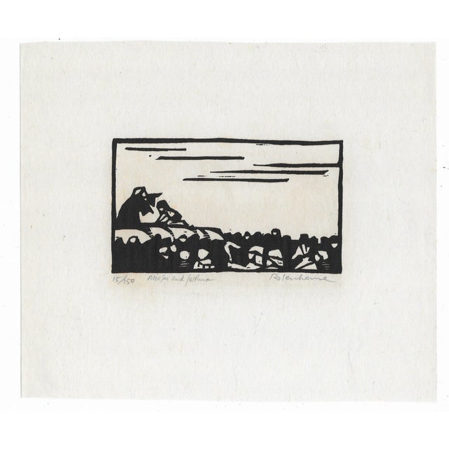 Irwin Jacob Rosenhouse (1924-2002) "Moses and Joshua" 1966; Old Testament woodblock print; pencil signed, titled and...