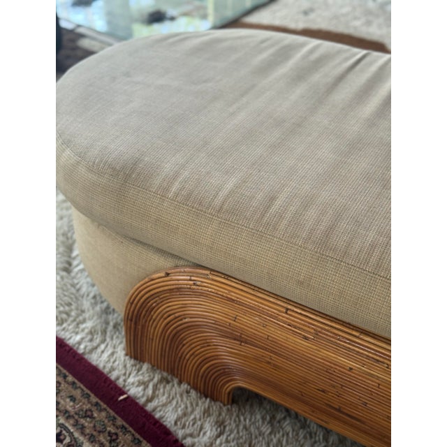 Wood 1970s Sculptural Reed Scroll Arm Chaise Lounge For Sale - Image 7 of 10