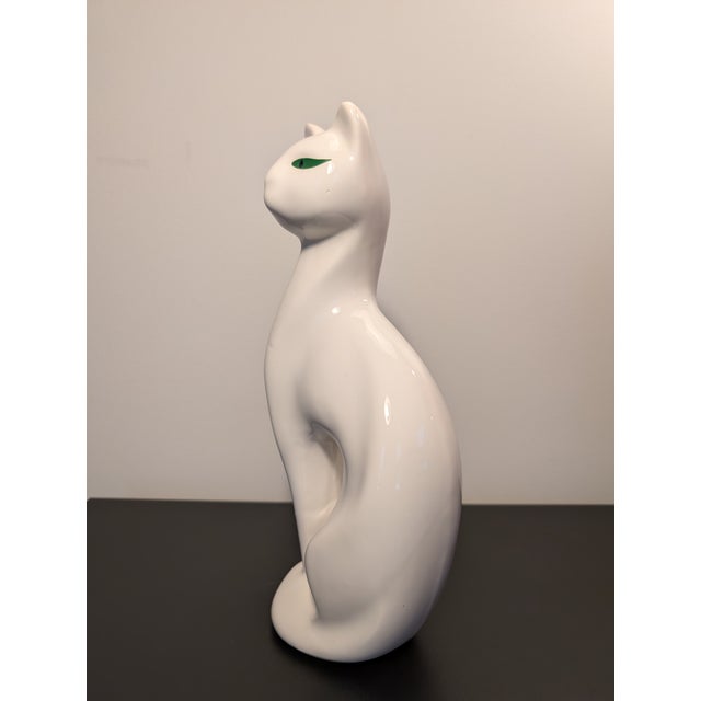 Mid Century Modern Ceramic Cat Figurine For Sale In Philadelphia - Image 6 of 11