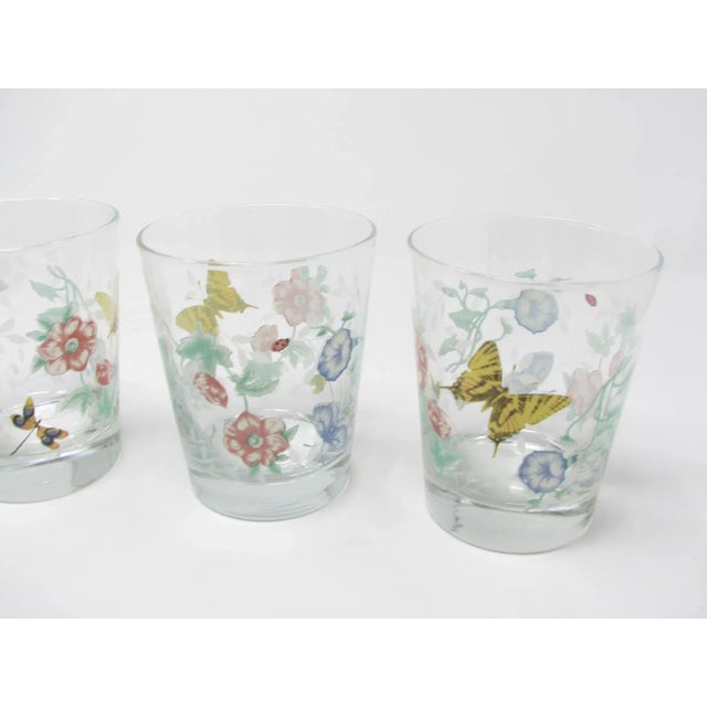 Transparent Vintage Lenox Butterfly Meadow Glass Old Fashioned Glasses - 6 Pieces For Sale - Image 8 of 11