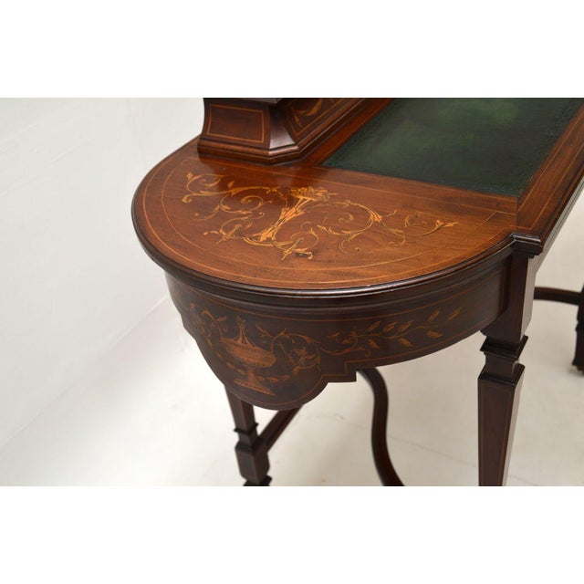 Antique Victorian Inlaid Writing Desk, 1880s For Sale - Image 10 of 13
