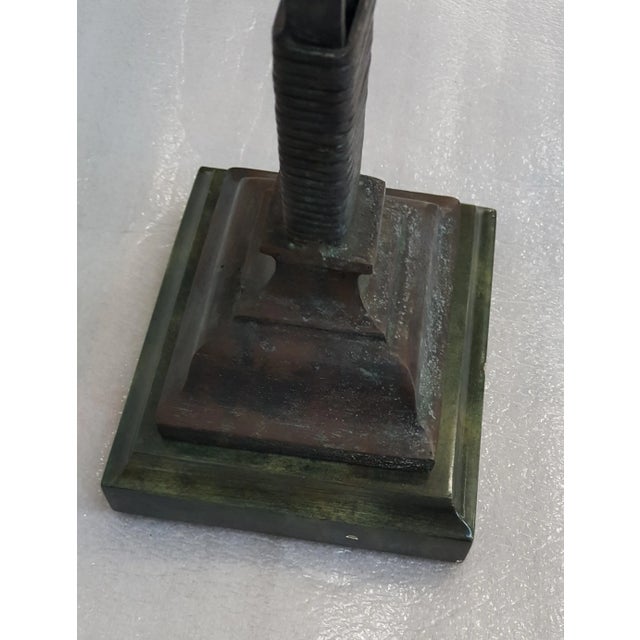 Maitland - Smith Maitland Smith Metal and Glass Candle Holder For Sale - Image 4 of 10