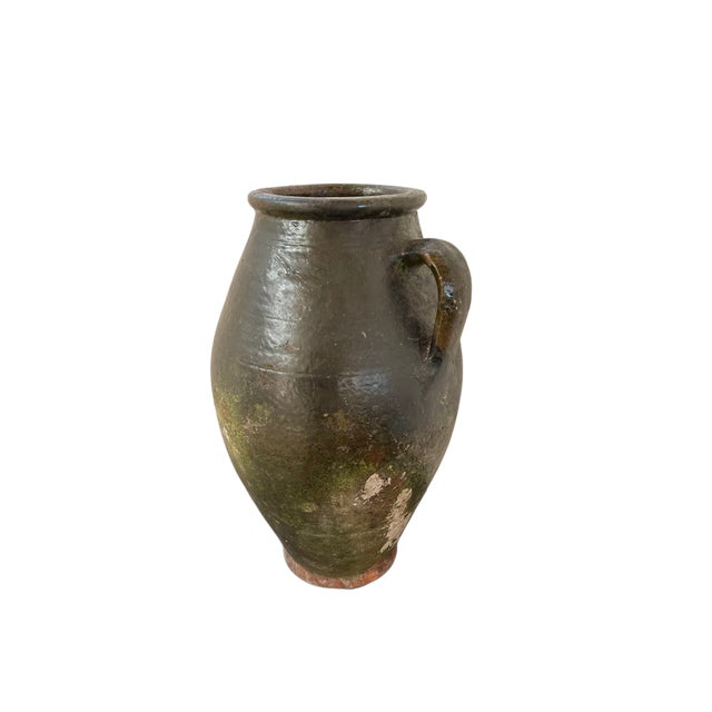 Moroccan Antique Moroccan Green Vase Vessel For Sale - Image 3 of 4