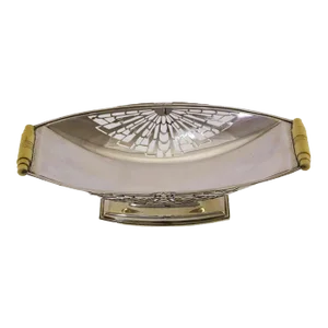 1857 Mappin & Webb. Art Nouveau Sterling Oval Pierced Bowl