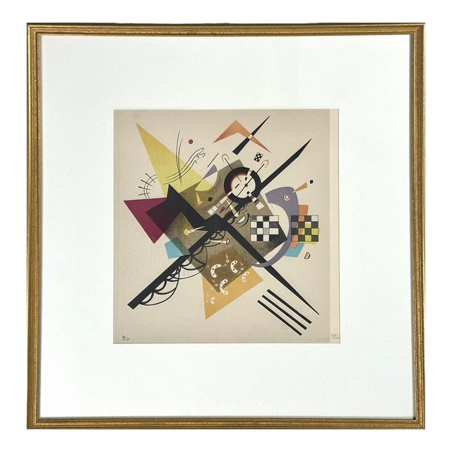 Wassily Kandinsky (1866-1944) - Vintage Abstract ‘Fond Blanc’ Lithograph on Art Paper, Numbered For Sale