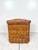 Vintage Wicker Rattan Triangle Side Table For Sale In Tampa - Image 6 of 8