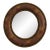 Late 20th Century Round Paisley-Covered Mirror With Brass Nailhead Trim, 36" For Sale