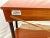 Vintage Ethan Allen Sofa Console Table, Regency Neo Classical, Cherry, Brass X Stretcher For Sale - Image 13 of 14
