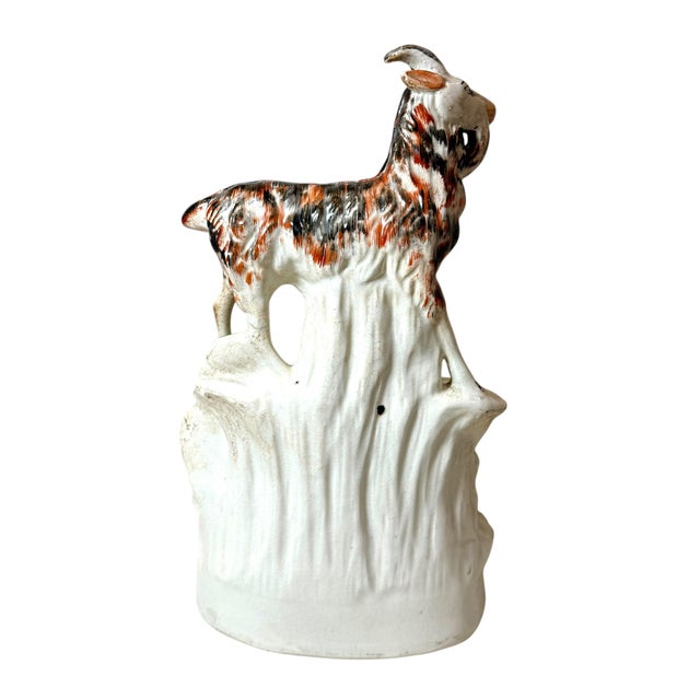 English Staffordshire Goat Figurine For Sale - Image 3 of 4