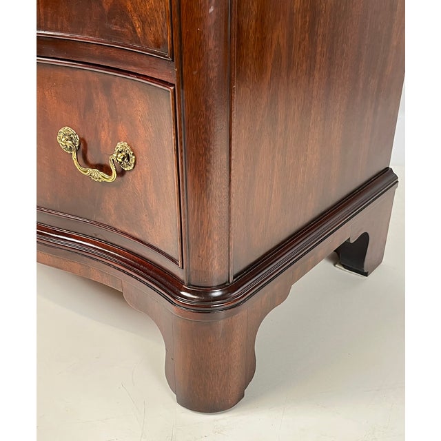Rare Henkel Harris Serpentine Flame Mahogany Tall Chest of Drawers (Style No. 315, Finish 29) For Sale - Image 11 of 18