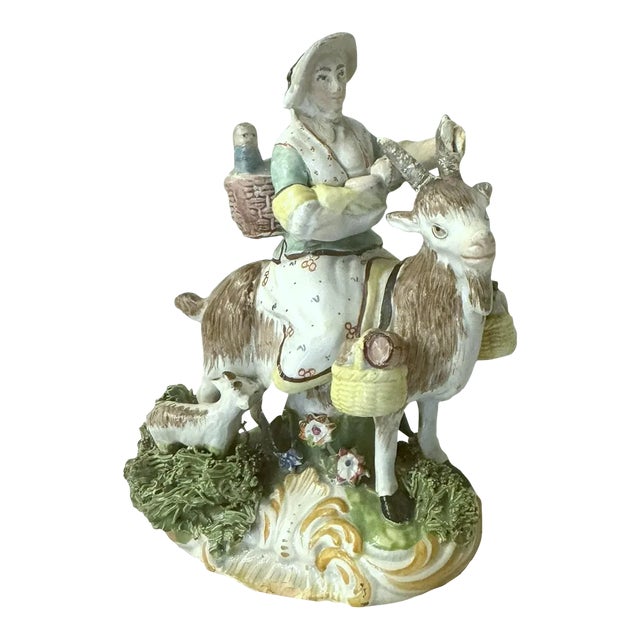 Early 19th Century Staffordshire Figure of the Welsh Tailor's Wife For Sale