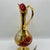 Gold Ruby Red Murano Glass Tre Fuochi Decanter and Liqueur Service, 1950s, Set of 7 For Sale - Image 8 of 14