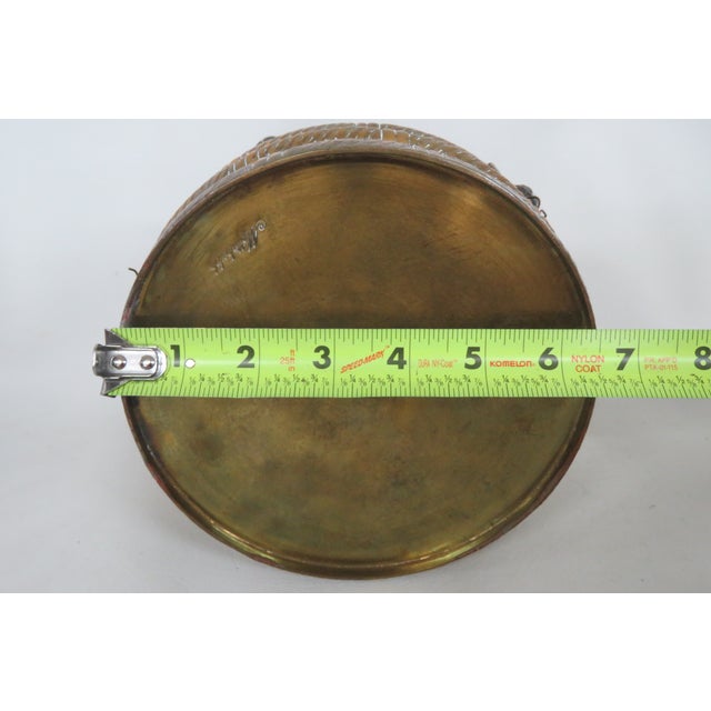 1960s Signed Mottahedeh Brass Beehive Lidded Jar Pot Container Box 4710b For Sale - Image 9 of 13