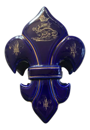 19th Century Porcelain Fleur De Lis Box
