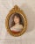 19th C Porcelain Miniature Portrait Young Woman W Dark Hair Signed Sherl For Sale - Image 11 of 12