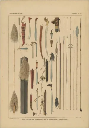 Temminck, Weapons of Borneo Indonesia, 1840, Paper