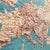 Modern Italian Topographic Geographical Map in Wood Frame of Europe, 1950s-1990s For Sale - Image 4 of 16