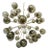 21st Century Italian Nova Satin Brass Smoky Murano Sputnik Chandelier by Fabio LTD For Sale
