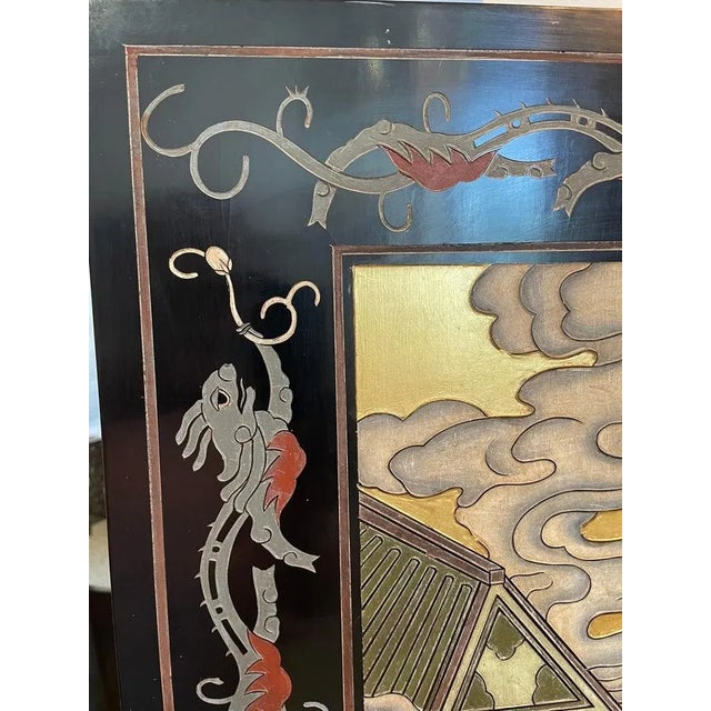 1980s 1980s Chinese Coromandel Screen 6-Panels For Sale - Image 5 of 13