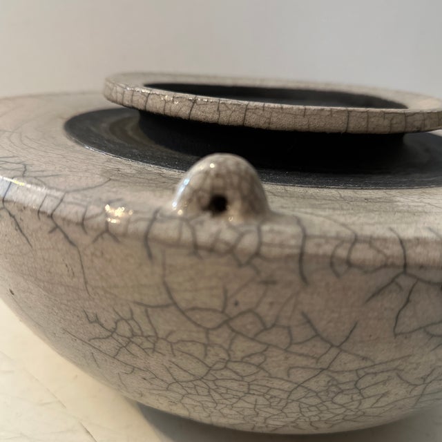 Contemporary Large Raku Vessel For Sale - Image 3 of 8
