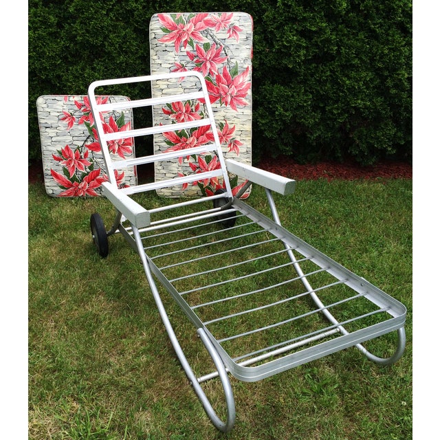 Vintage Bunting Aluminum Chaise Lounge Patio Chair | Chairish