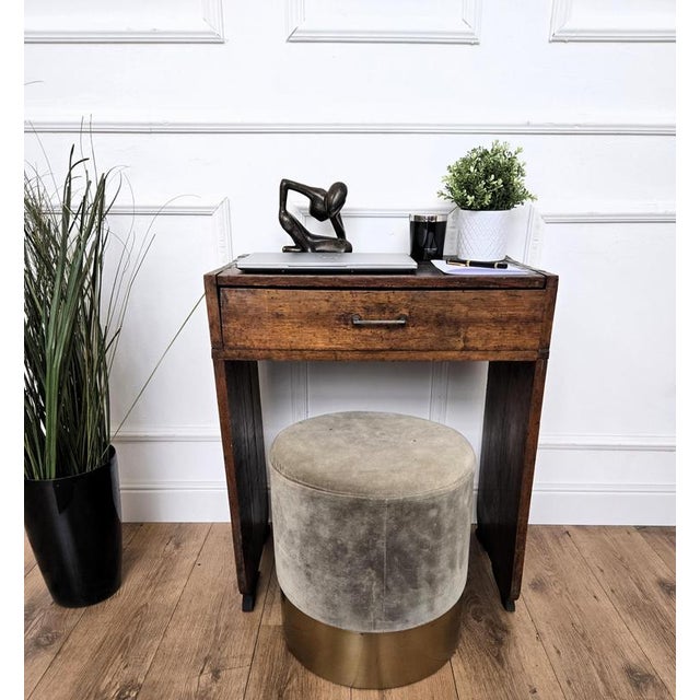 Small Antique Italian Rustic Walnut Console Table, 1890s For Sale - Image 5 of 10