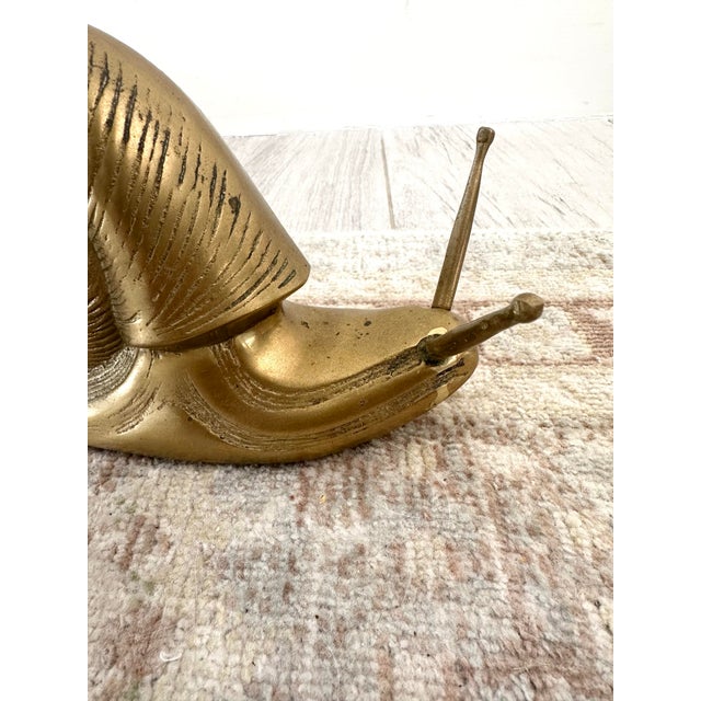 1970s Brass Snail Figurine For Sale - Image 4 of 5