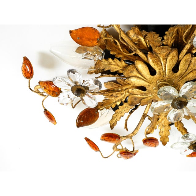 Gold-Plated Ceiling Lamp by Banci Firenze, Italy, 1960s For Sale - Image 14 of 18