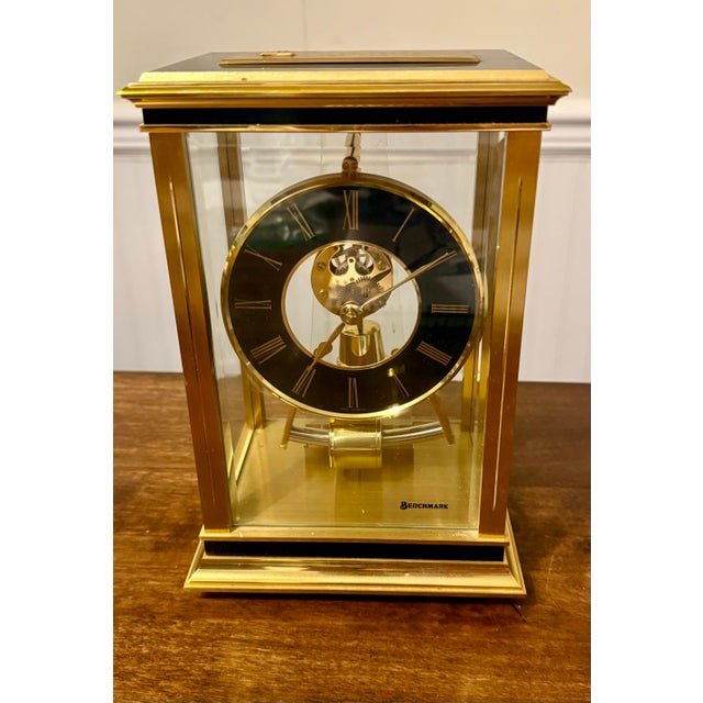 Kieninger & Obergfell Benchmark Brass Mantle Clock For Sale - Image 9 of 12