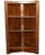 1970s Campaign Vintage Henredon Lighted Oak Corner Display Cabinet With Glass Door For Sale - Image 4 of 12