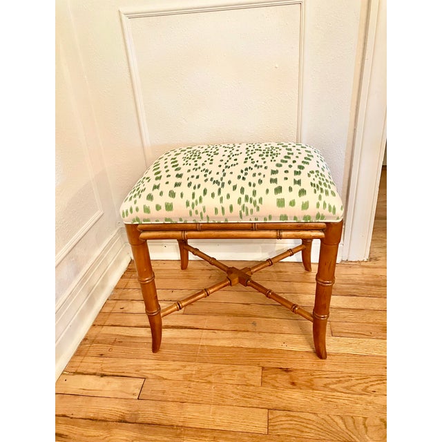 1970s Ethan Allen Faux Bamboo Bench Chairish