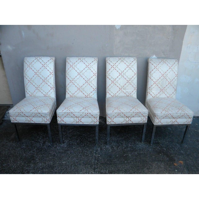Mid Century Modern Set Of Four High Back Dining Room Chairs Chairish