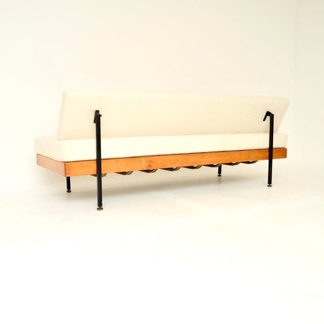 1950s Vintage Steel and Birch Sofa Bed, 1950s For Sale - Image 5 of 11