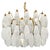 Alabaster White Murano Glass Pendant Light with Polyhedrons from Justfurnituress SRL For Sale - Image 10 of 10