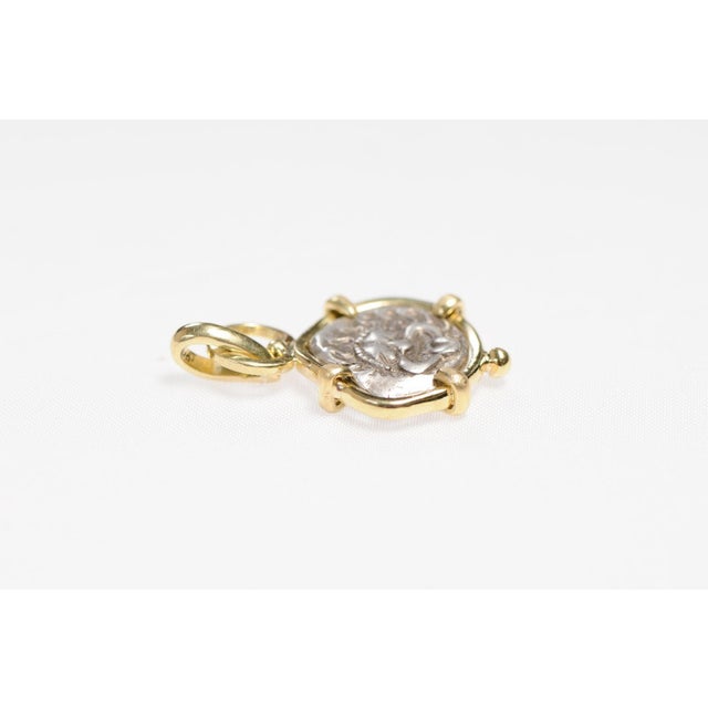 Gold Antique Gorgon & Anchor Coin Pendant in 18kt Gold For Sale - Image 8 of 11