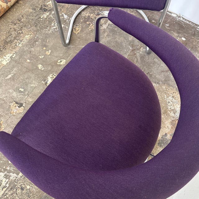 Pair of Mid-Century Modern Thonet Chrome Bent Tube Chairs For Sale - Image 6 of 7