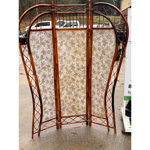 Asian 1960s Large Tortoiseshell Bamboo Room Divider For Sale - Image 3 of 6