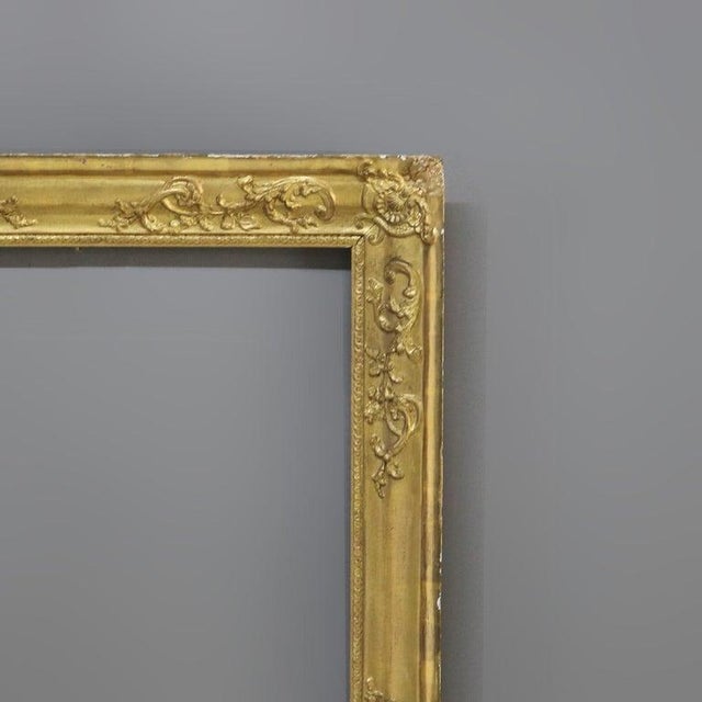 1910s Antique Newcomb-Macklin School Arts & Crafts 1st-Finish Gilt Wood Frame, Circa 1910 For Sale - Image 5 of 9