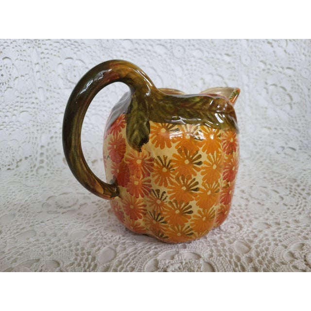 1960s Hand Painted in Italy Ceramic Pitcher For Sale - Image 4 of 13