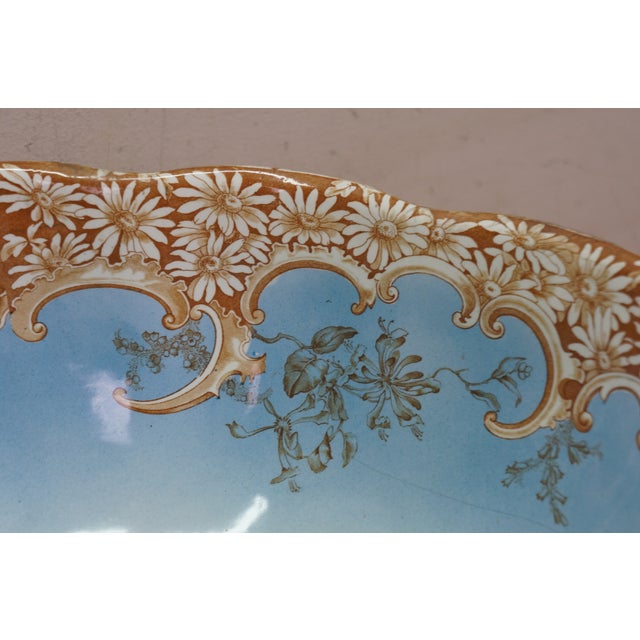 Antique English Royal Furnivals Porcelain Lobed Daisy Centerpiece Punch Bowl For Sale - Image 6 of 16