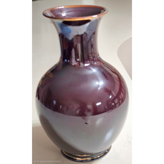 Late 20th Century Vintage Japan Vase Gold Trim Pheasant Bird Flowers Bud Vase For Sale - Image 5 of 7
