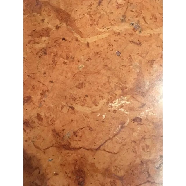 Mid-18th Century Corner Console Lacquered Wood Red Marble, Venice, Italy, 1750s, Set of 2 For Sale - Image 6 of 12