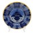 Circa 1780 Dutch Delft Peacock Feather Spray Plate in Urn Blue & White For Sale