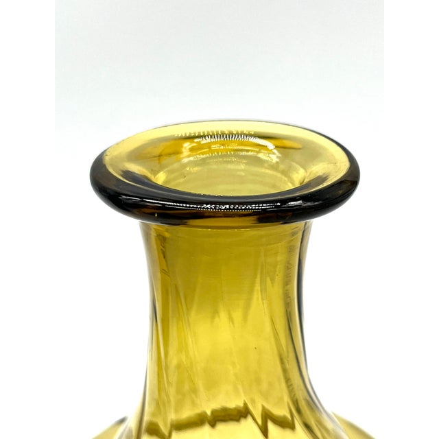 Mid-Century Modern Amber Glass Vase by Arthur Percy for Gullaskruf, Sweden, 1950s For Sale - Image 9 of 17