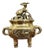 Chinese Brass Lidded Incense Burner, 1880s For Sale