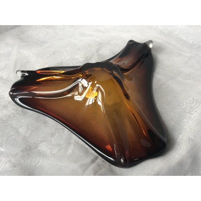 Mid Century Modern Art Glass Bowl For Sale - Image 9 of 12