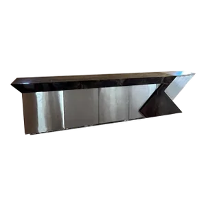 1980s Karl Springer- Maria Teresa Méndez Geometric Goatskin Credenza