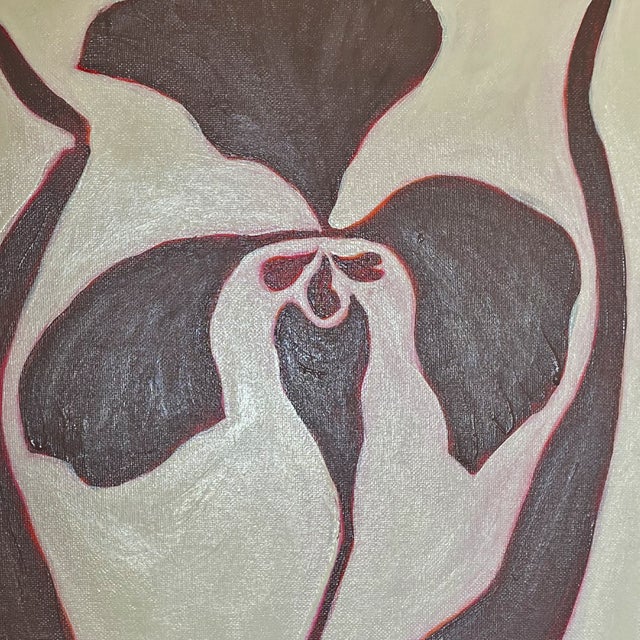 Artist: Tatiana Duperault Medium: Acrylic on canvas Framed Size: 15” W x 19” H Style: Botanical, minimalist, modern...